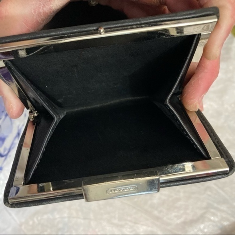 Coach vintage y2k small black leather wallet - Picture 7 of 10
